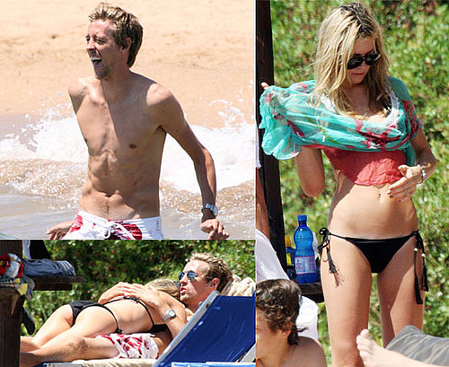 PIctures of Abbey Clancy in a Bikini on the Beach in Sardinia With Shirtless Footballer Fiance Peter Crouch