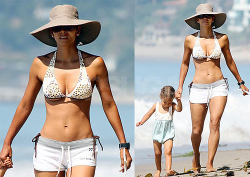 Halle Berry Bikini Pictures on the Beach in LA With Nahla