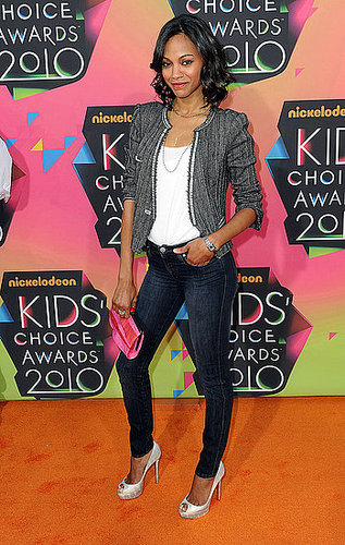Zoe wore an Isabel Marant blazer, denim skinnies, and Christian Louboutin pumps at the Kids' Choice Awards in LA.
Zoe wore an Isabel Marant blazer, denim skinnies, and Christian Louboutin pumps at the Kids' Choice Awards in LA.