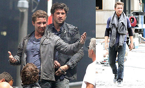 Pictures of Shia LaBeouf and Patrick Dempsey Filming Transformers 3