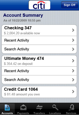 Citibank iPhone App Security Flaw