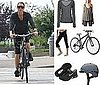 Pictures of Jessica Biel Biking in NYC in Nike, Capris, and Gray V-Neck