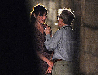 Pictures of Carla Bruni and Woody Allen Filming in Paris