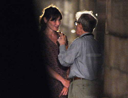 Pictures of Carla Bruni and Woody Allen Filming in Paris