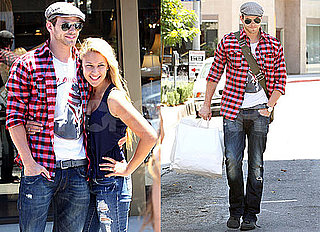 Pictures of Kellan Lutz Shopping at Armani Exchange in LA