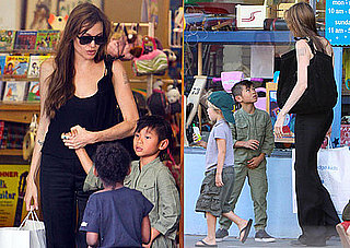 Pictures of Angelina Jolie in Oakland With Pax, Shiloh, and Zahara
