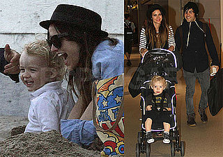 Pictures of Ashlee Simpson, Pete, and Bronx Wentz at the Beach and Traveling to NYC