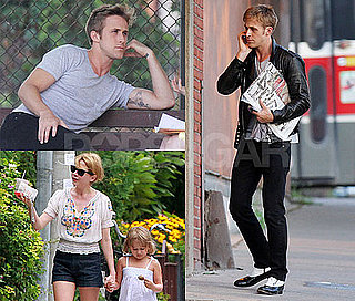 Pictures of Ryan Gosling at a Photo Shoot in LA With Michelle Williams and Matilda Ledger