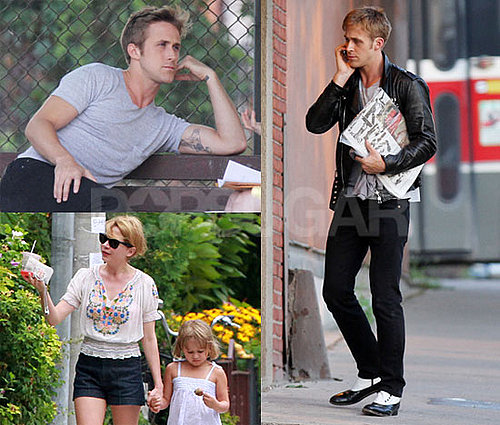 Pictures of Ryan Gosling at a Photo Shoot in LA With Michelle Williams and Matilda Ledger