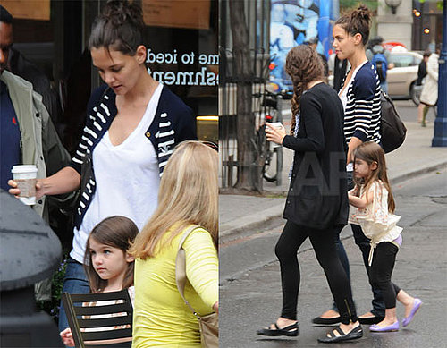 Katie Holmes and Suri Cruise Leaving a Coffee Shop in Toronto