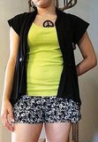 Black Short Sleeve Cardi