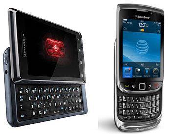 Droid 2 and BlackBerry Torch Released Today