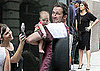 Pictures of Tiffani Thiessen With Baby Harper on the Set of White Collar in NYC