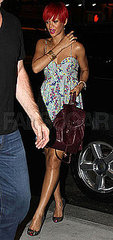 Pictures of Rihanna With a Leather Backpack Pictures of Rihanna With a Leather Backpack
