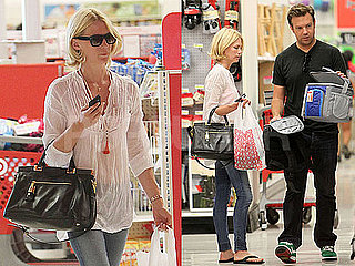 Pictures of January Jones and Jason Sudeikis Shopping Together at Target