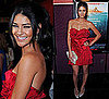 Photos of Jessica Szohr Wearing Red Notte by Marchesa Dress at Piranha 3D Premiere in LA