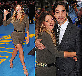 Pictures of Drew Barrymore in Olive Green Dress