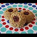 Peanut Butter and Jelly Oatmeal Thumbprint Cookies