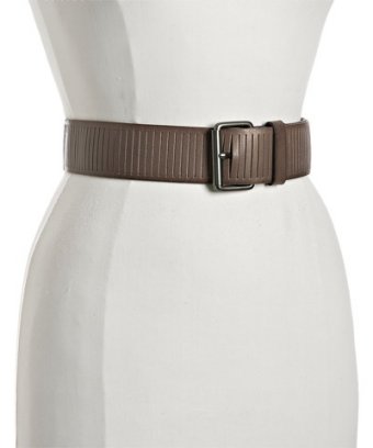 Linea Pelle steel sliced leather belt at Bluefly