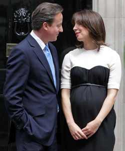 Pictures of Prime Minister David Cameron With Pregnant Samantha Cameron Who Has Given Birth to a Daughter Early