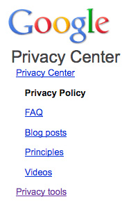 Google's Privacy Policies
