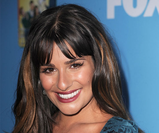 Lea Michele's Burgundy Lip Color at the Glee Season Two Party Lea Michele's Burgundy Lip Color at the Glee Season Two Party
