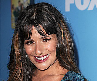 Lea Michele's Burgundy Lip Color at the Glee Season Two Party