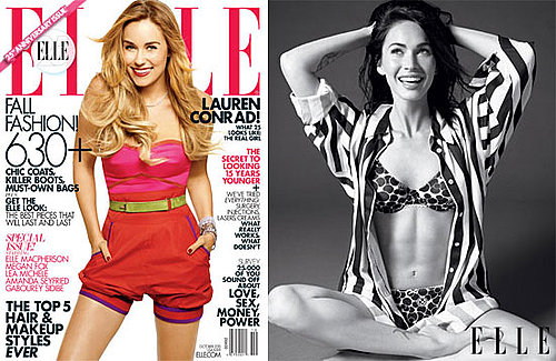 Pictures of Megan Fox's Abs, Lauren Conrad on the Cover of October 2010 Elle Magazine