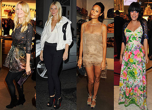 Pictures of Lily Allen, Gwyneth Paltrow, Claudia Schiffer and Thandie Newton at Fashion's Night Out in London