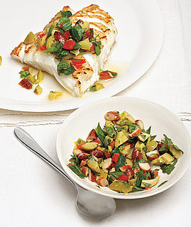 Fast & Easy Recipe for Striped Bass With Olive-Almond Relish