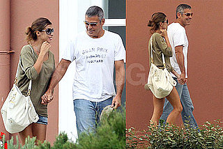 Pictures of George Clooney in Sardinia With Elisabetta Canalis