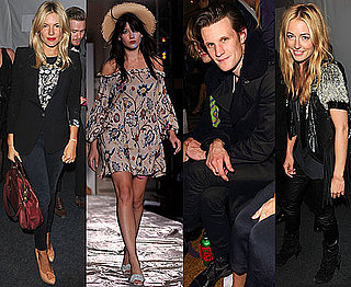 Pictures of Celebrities Including Sienna Miller, Matt Smith and Daisy Lowe, Cat Deeley, Pregnant Rachel Stevens At Fashion Week