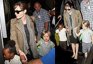 Pictures of Angelina Jolie, Shiloh Jolie-Pitt and Zahara Jolie-Pitt at LAX