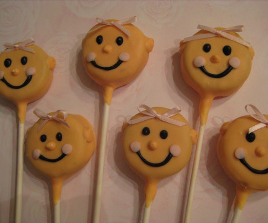 Baby Face Chocolate Covered Oreo Pops
