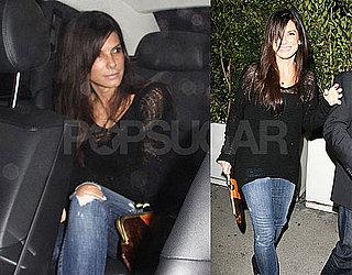 Pictures of Sandra Bullock With Almost-Nude Guys at The Abbey in LA