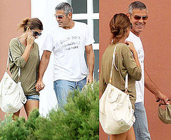 Pictures of George Clooney and Elisabetta Canalis in Italy Pictures of George Clooney and Elisabetta Canalis in Italy