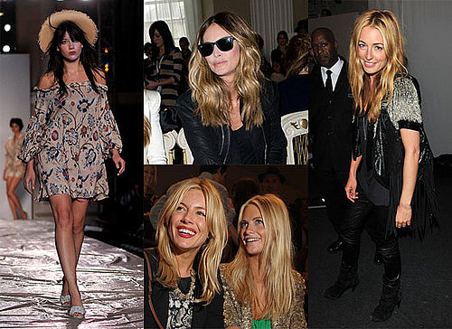 Sienna Miller, Elle MacPherson, Daisy Lowe, Cat Deeley at London Fashion Week 2010-09-19 20:30:00