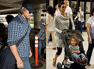 Pictures of Halle Berry with Gabriel Aubry and Nahla at LAX