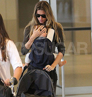 Pictures of Gisele Bundchen and Benjamin Brady Arriving in Miami