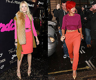 Pictures of Rihanna and Dree Hemingway in Bright, Sorbet Color Trend