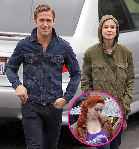 Pictures of Ryan Gosling, Carey Mulligan, and Christina Hendricks Shooting Drive in LA