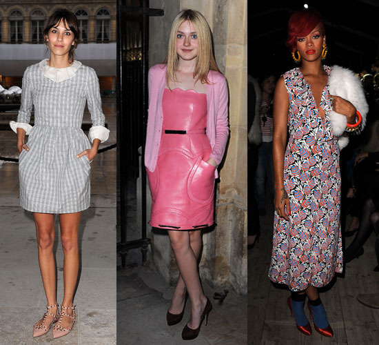 Pictures of Celebrities at Paris Fashion Week Including Alexa Chung, Dakota Fanning, Rihanna, Leigh Lezark and Daisy Lowe Pictures of Celebrities at Paris Fashion Week Including Alexa Chung, Dakota Fanning, Rihanna, Leigh Lezark and Daisy Lowe