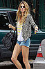 Pictures of Gisele Bundchen Wearing Short Denim Shorts in Miami Florida