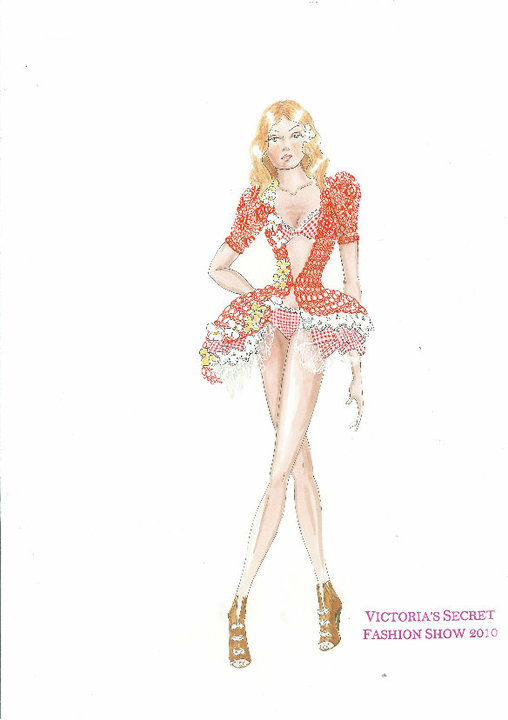 Peep Outfit Sketches from the Upcoming 2010 Victoria's Secret Fashion Show Peep Outfit Sketches from the Upcoming 2010 Victoria's Secret Fashion Show