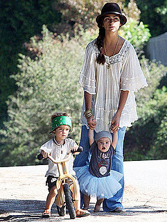 Pictures of Levi and Vida McConaughey Playing With Camila Alves in Malibu