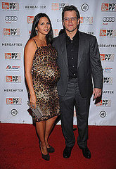 Pictures of Matt Damon and Pregnant Wife Luciana at Hereafter Premiere in NYC With Clint Eastwood and Bryce Dallas Howard