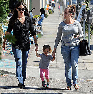 Pictures of Seraphina Affleck Walking With Jennifer Garner to Pick Up Violet Affleck at School