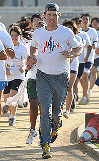 Pictures of Matthew McConaughey Running in a JKLivin Event in LA