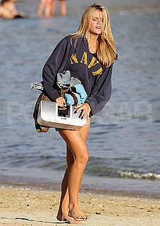Pictures of Brooklyn Decker on the Beach in Hawaii Wearing Bikini Bottoms