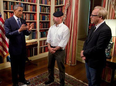 President Obama on Mythbusters For Archimedes Solar Ray